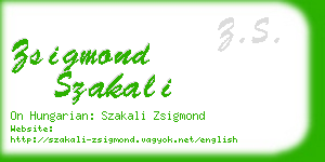 zsigmond szakali business card